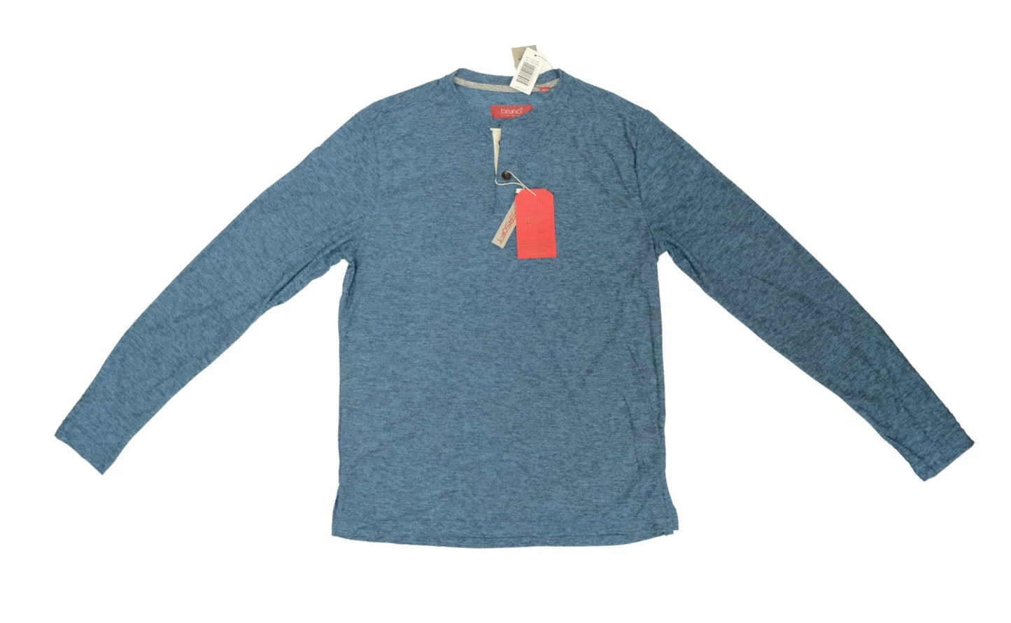 Bruno Milano Mens Long Sleeve Henley Shirt Dark Copenhagen Blue Small Super Soft Unisex T-shirt, Sweatshirt, Hoodie, Long Sleeve Tee - T-Shirt, Sweatshirt, Hoodie