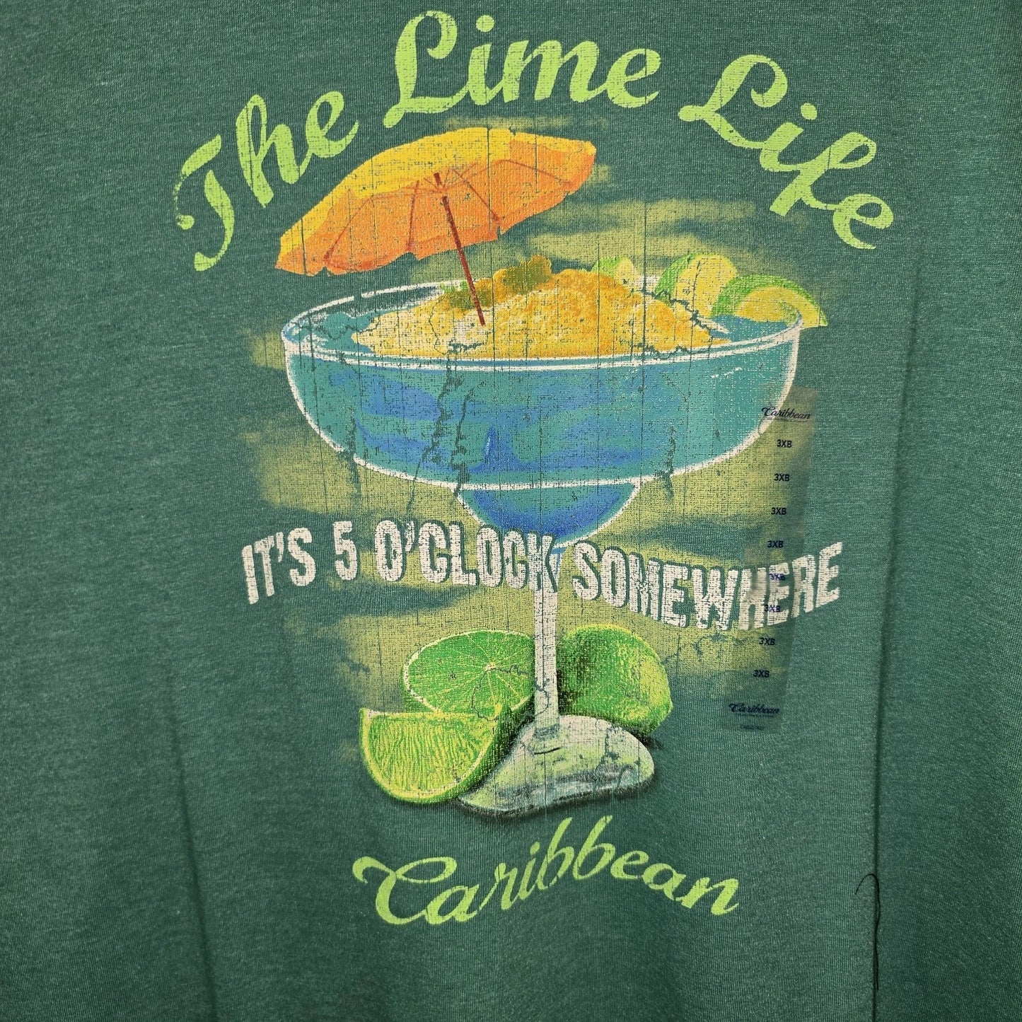 NEW Caribbean Mens Short Sleeve T Shirt Size 3XB The Lime Life it's 5 O'Clock Unisex T-shirt, Sweatshirt, Hoodie, Long Sleeve Tee - T-Shirt, Sweatshirt, Hoodie