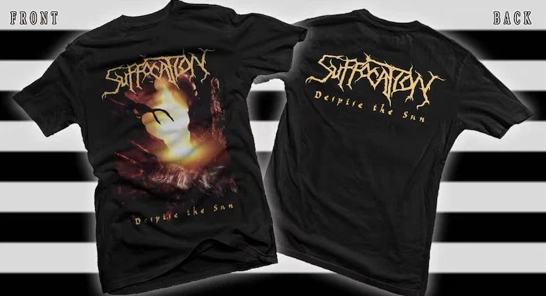 New Dtg/Dtf printed T-shirt - SUFFOCATION- Despise the Sun - size- us Unisex T-shirt, Sweatshirt, Hoodie, Long Sleeve Tee - T-Shirt, Sweatshirt, Hoodie