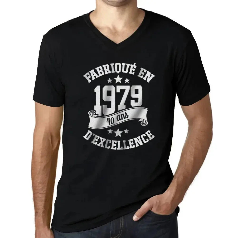 Men's Graphic T-Shirt V Neck Manufactured in 1999  Fabriqu en 1999  25th Unisex T-shirt, Sweatshirt, Hoodie, Long Sleeve Tee - T-Shirt, Sweatshirt, Hoodie
