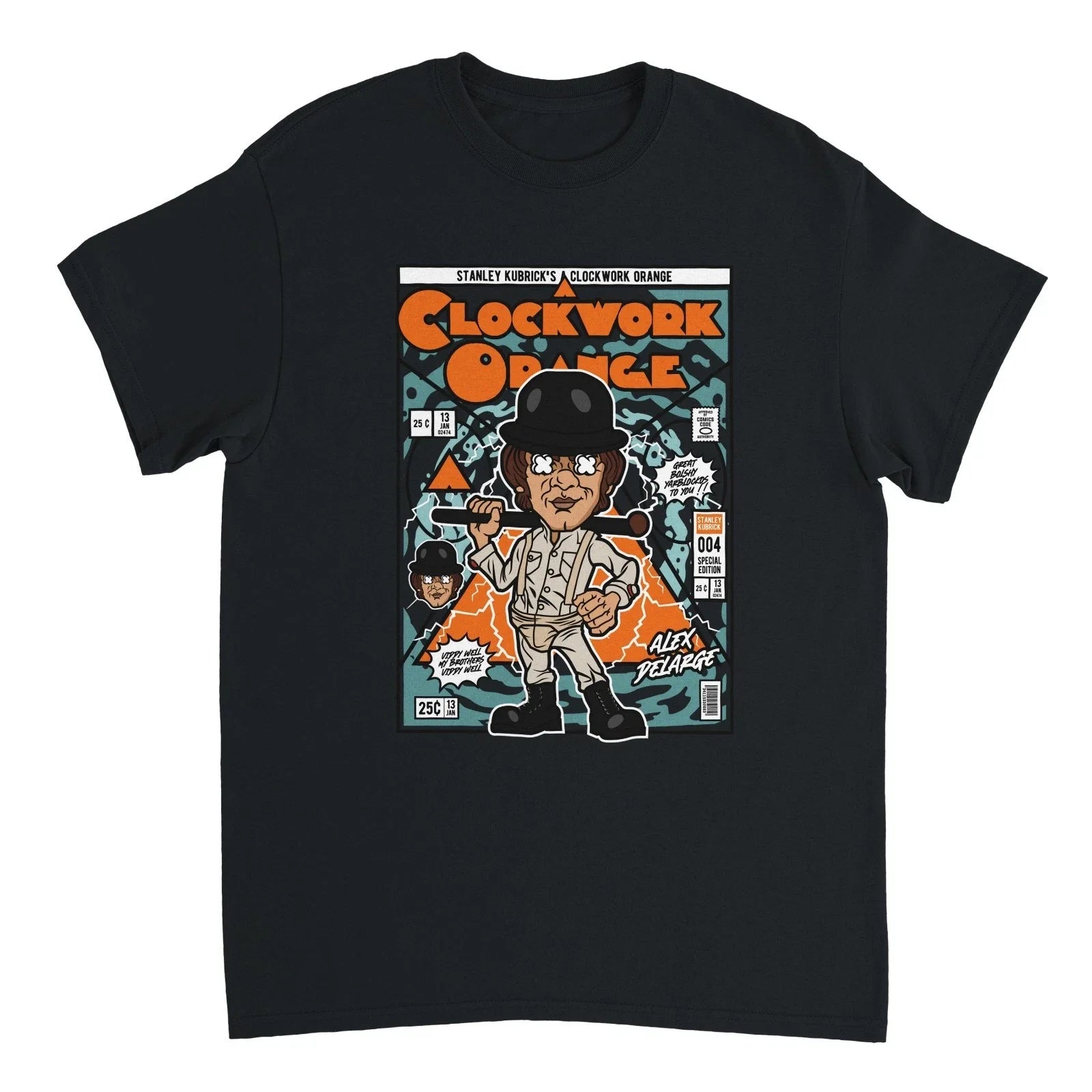 Clockwork Orange Comic Style TShirt Retro Funk Pop Culture Tee Unisex T-shirt, Sweatshirt, Hoodie, Long Sleeve Tee - T-Shirt, Sweatshirt, Hoodie