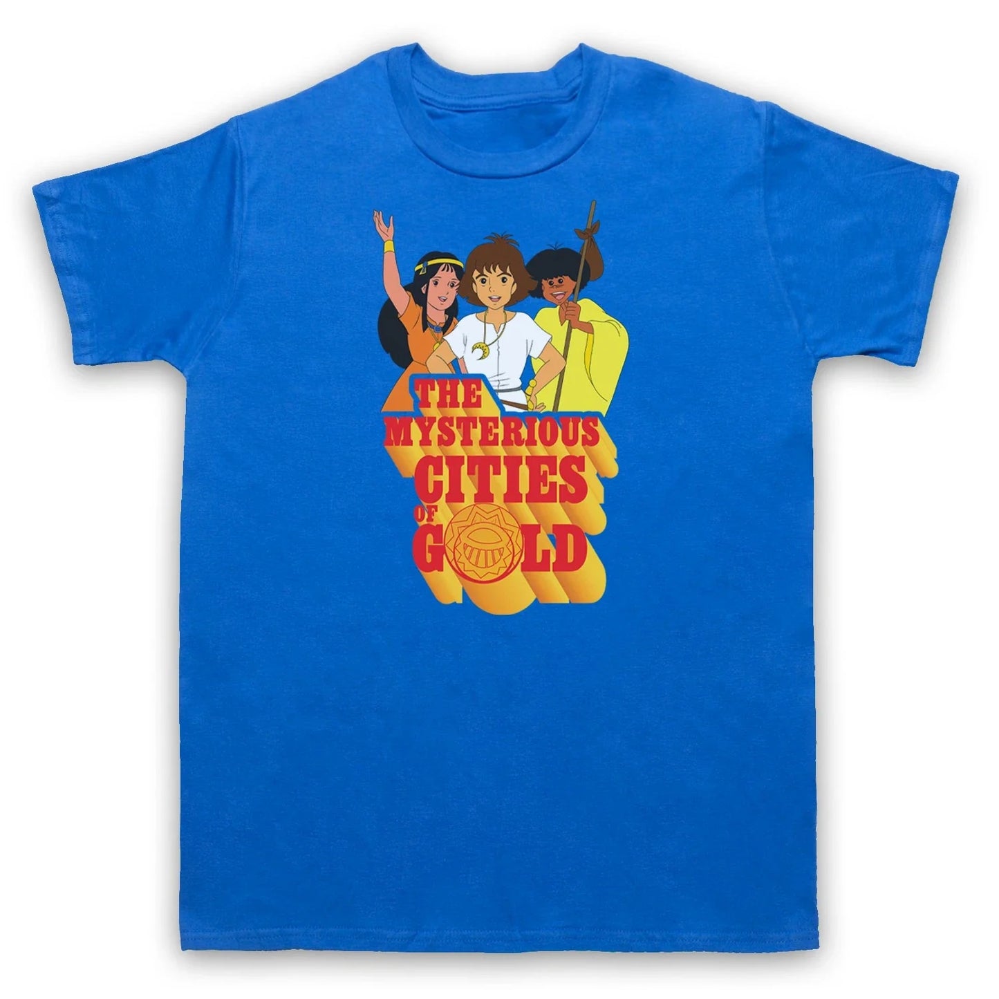 The Mysterious Retro Cartoon Cities Of Gold Adults T-Shirt All Sizes & Cols Unisex T-shirt, Sweatshirt, Hoodie, Long Sleeve Tee - T-Shirt, Sweatshirt, Hoodie