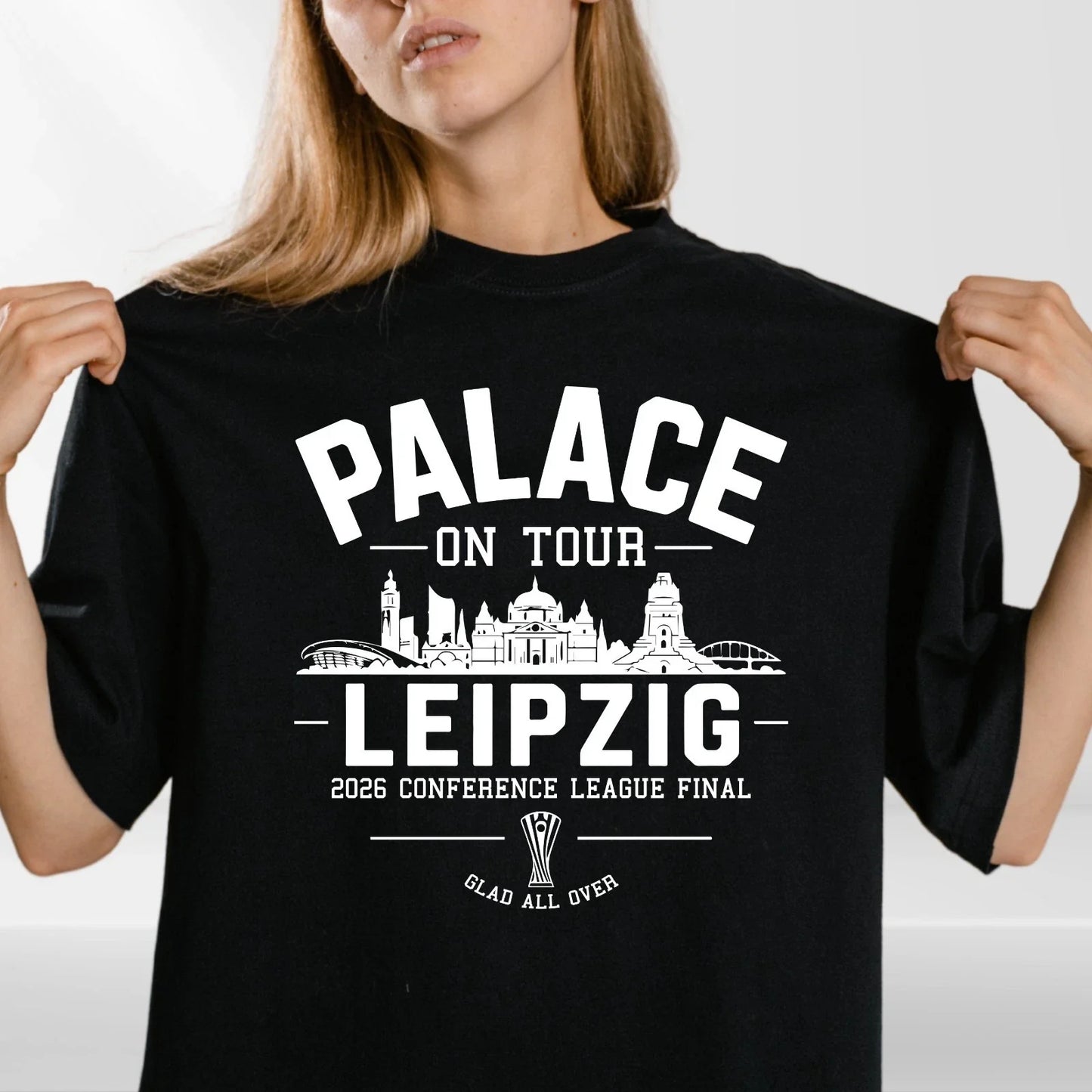 Palace On Tour Leipzig 2026 Graphic Unisex T-Shirt Conference League Final Fan Unisex T-shirt, Sweatshirt, Hoodie, Long Sleeve Tee - T-Shirt, Sweatshirt, Hoodie