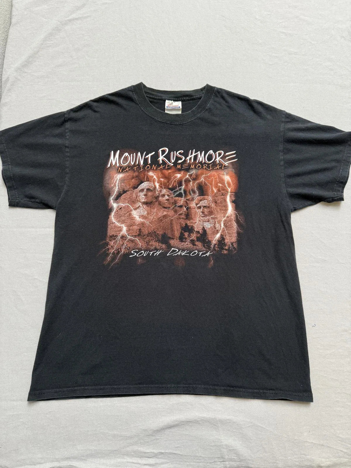 Y2K Mount Rushmore T-shirt Lightning Bolt Storm Tee - L Unisex T-shirt, Sweatshirt, Hoodie, Long Sleeve Tee - T-Shirt, Sweatshirt, Hoodie