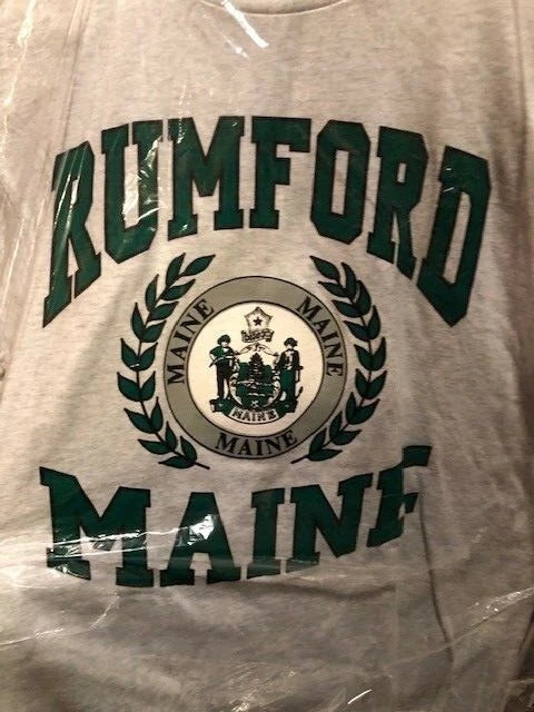 Vintage Men's L Tee Graphic Rumford Maine Gray Tee NWOT trendy Vintage find tee Unisex T-shirt, Sweatshirt, Hoodie, Long Sleeve Tee - T-Shirt, Sweatshirt, Hoodie