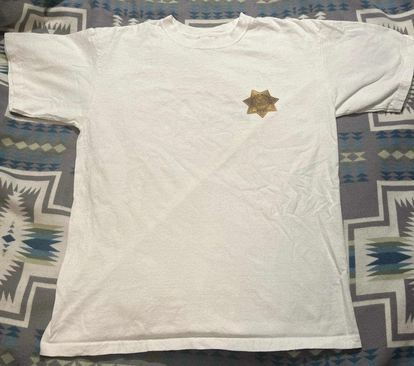 Vintage 2004 Reno 911 Comedy Central TV Show Promo Shirt M Sheriff Deputy Badge Unisex T-shirt, Sweatshirt, Hoodie, Long Sleeve Tee - T-Shirt, Sweatshirt, Hoodie