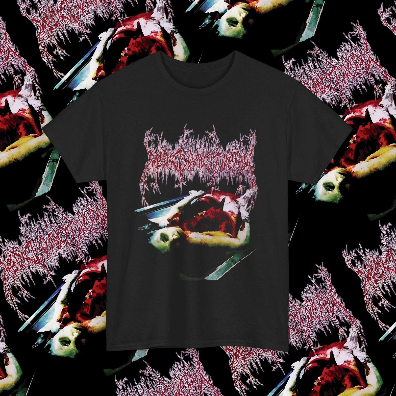 Medic Vomiting Pus Devour the Putrefying Corpse of Finished Autopsy T-Shirt Unisex T-shirt, Sweatshirt, Hoodie, Long Sleeve Tee - T-Shirt, Sweatshirt, Hoodie