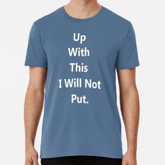 Up With This I Will Not Put Black Books Quote S to 5XL Made in the USA T-Shirt Unisex T-shirt, Sweatshirt, Hoodie, Long Sleeve Tee - T-Shirt, Sweatshirt, Hoodie