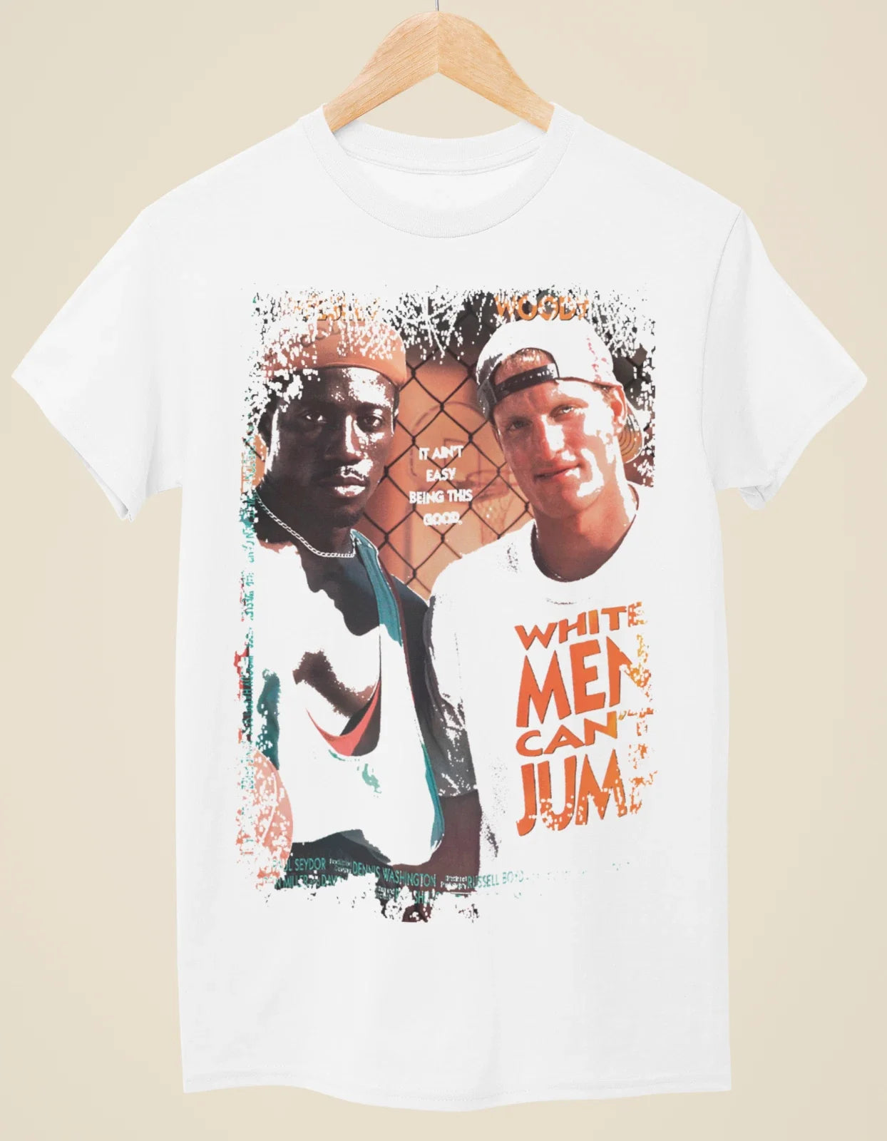 White Men Can't Jump - Movie Poster Inspired Unisex White T-Shirt Unisex T-shirt, Sweatshirt, Hoodie, Long Sleeve Tee - T-Shirt, Sweatshirt, Hoodie