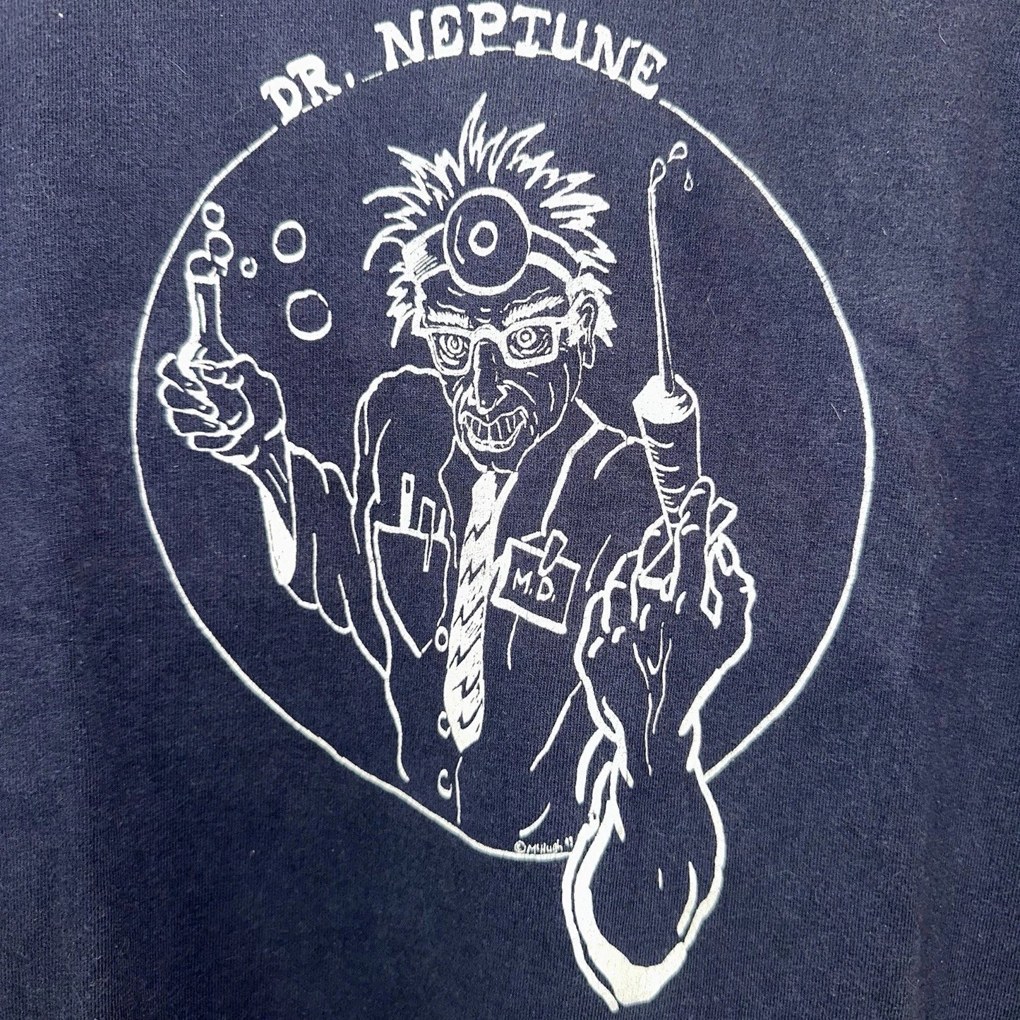 Y2k Dr. Neptune Punk Rock Grunge Band Short Sleeve Navy Blue Graphic T Shirt LG Unisex T-shirt, Sweatshirt, Hoodie, Long Sleeve Tee - T-Shirt, Sweatshirt, Hoodie