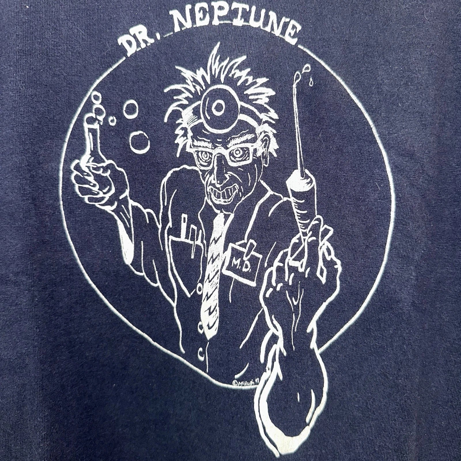Y2k Dr. Neptune Punk Rock Grunge Band Short Sleeve Navy Blue Graphic T Shirt LG Unisex T-shirt, Sweatshirt, Hoodie, Long Sleeve Tee - T-Shirt, Sweatshirt, Hoodie