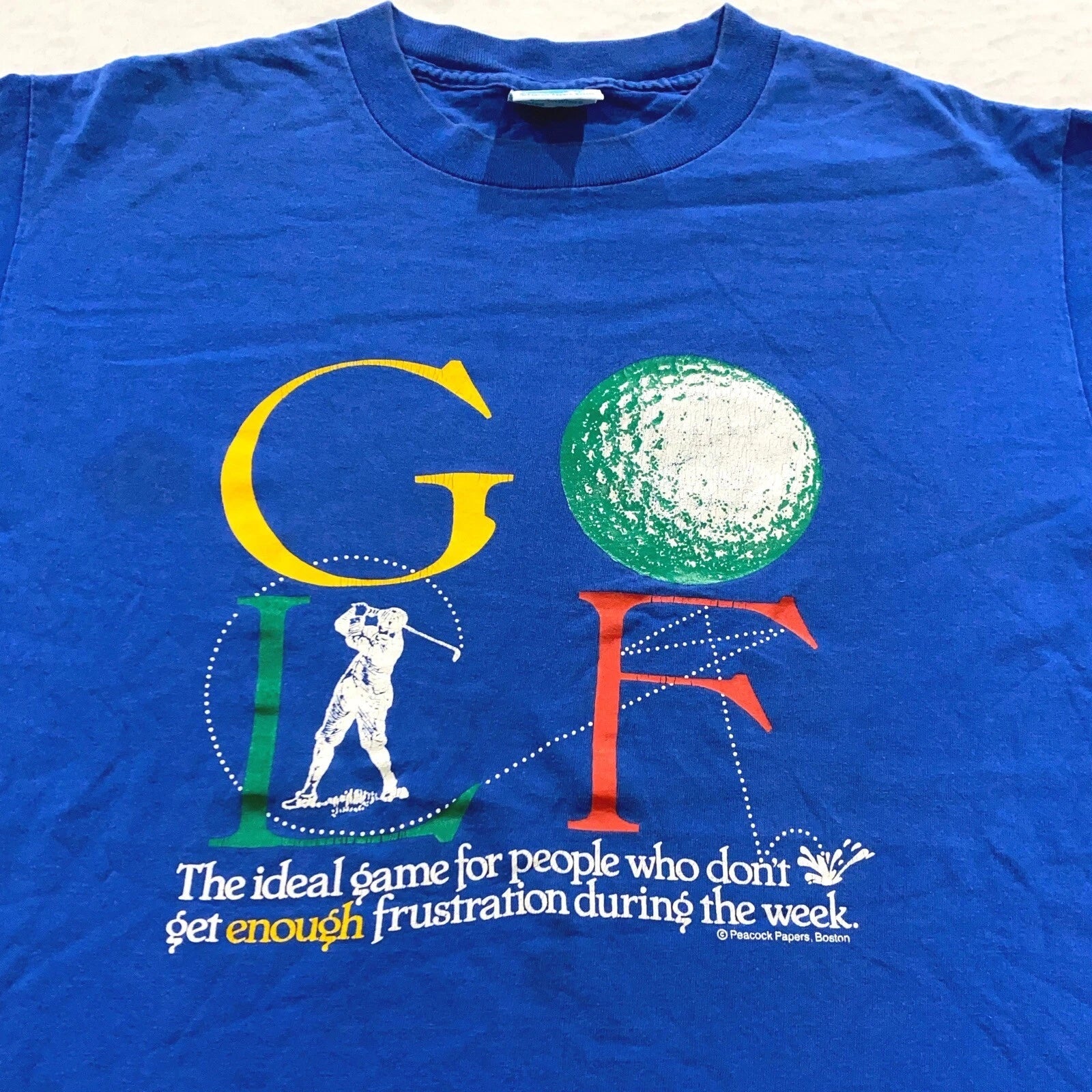 vintage 90s GOLF FRUSTRATION JOKE T-Shirt MEDIUM/LARGE funny dad Unisex T-shirt, Sweatshirt, Hoodie, Long Sleeve Tee - T-Shirt, Sweatshirt, Hoodie