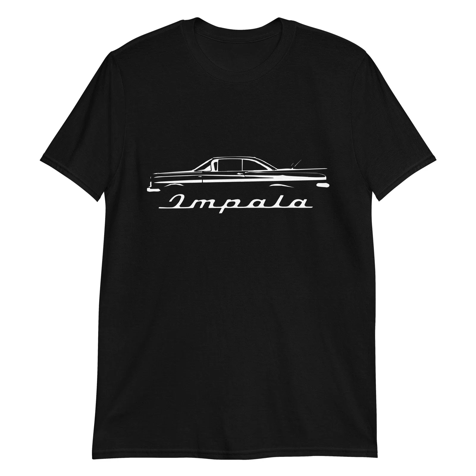 1959 Chevy Impala Silhouette Emblem Antique Collector Car Short-Sleeve T-Shirt Unisex T-shirt, Sweatshirt, Hoodie, Long Sleeve Tee - T-Shirt, Sweatshirt, Hoodie