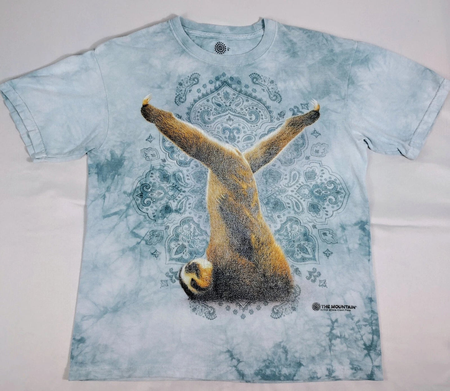 The Mountain Sloth T Shirt Upside Down Yoga Pose Blue Tie Dye Adult Size S 2019 Unisex T-shirt, Sweatshirt, Hoodie, Long Sleeve Tee - T-Shirt, Sweatshirt, Hoodie