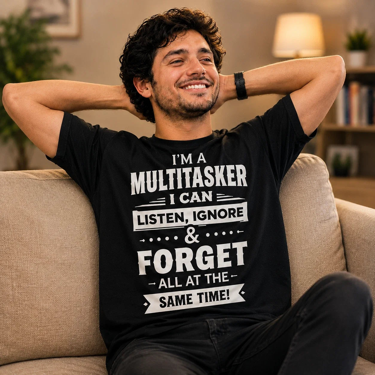 Multitasker Funny Quote T Shirt Humour Gift for Adults and Kids Unisex T-shirt, Sweatshirt, Hoodie, Long Sleeve Tee - T-Shirt, Sweatshirt, Hoodie