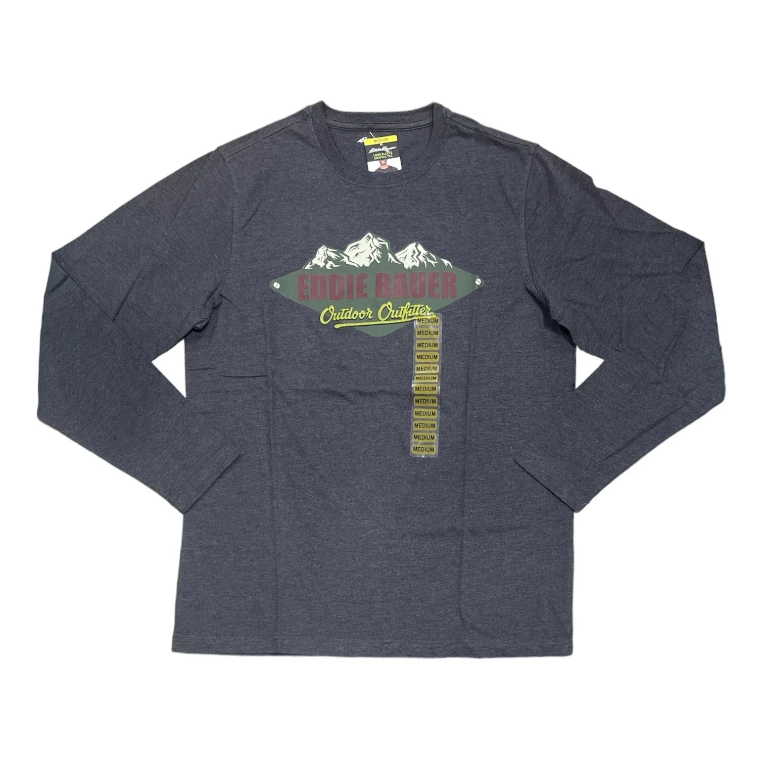 Eddie Bauer Men's Crewneck Graphic Print Long Sleeve T-Shirt (Asphalt Ridge, S) Unisex T-shirt, Sweatshirt, Hoodie, Long Sleeve Tee - T-Shirt, Sweatshirt, Hoodie