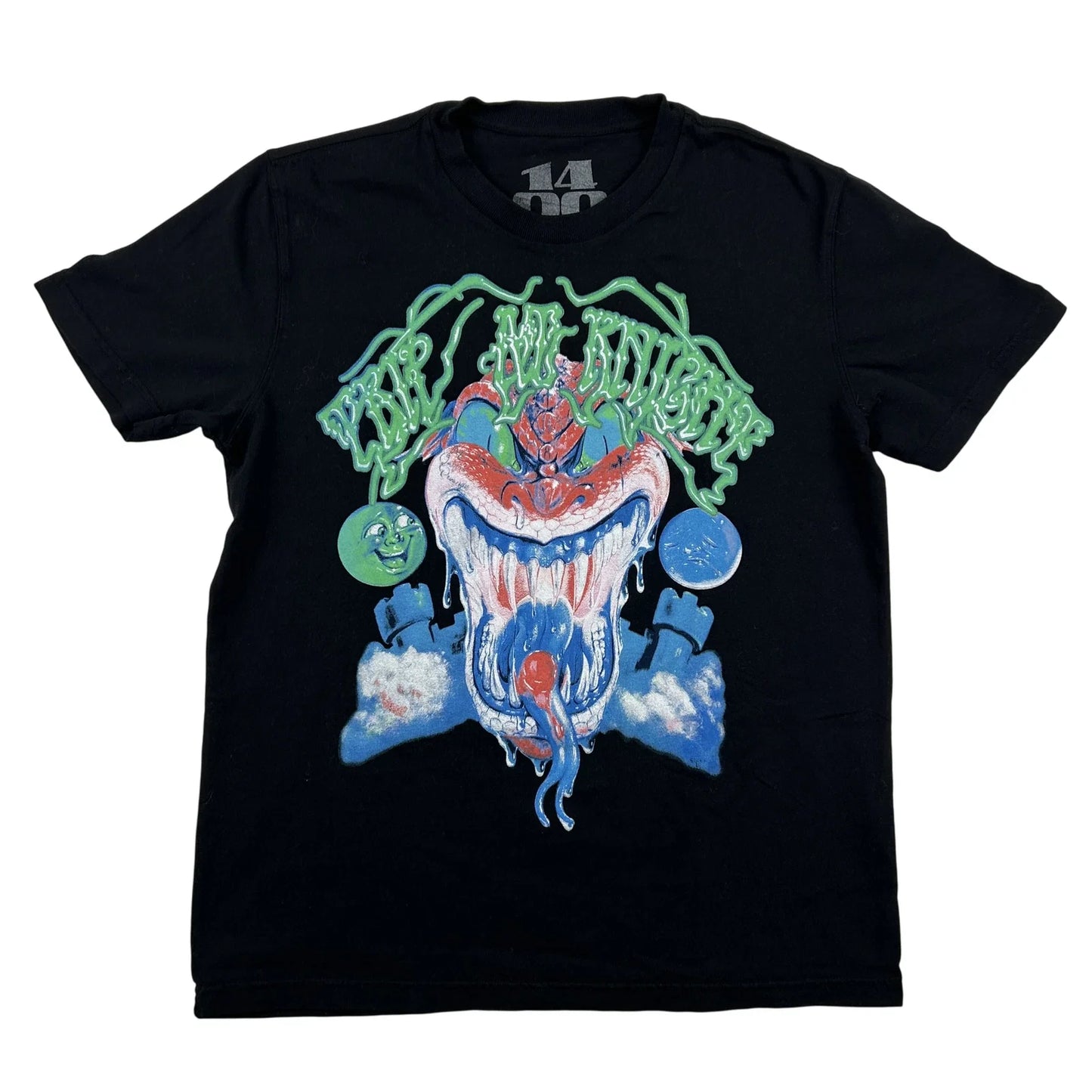 14 00 Shirt Mens Medium Black Graphic Tee Pop My Bubble Snake Face Art Unisex T-shirt, Sweatshirt, Hoodie, Long Sleeve Tee - T-Shirt, Sweatshirt, Hoodie
