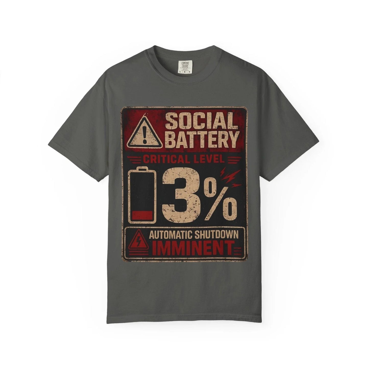 Social Battary | Introvert Warning Shirt | Funny Introvert Quote T-shirt Unisex T-shirt, Sweatshirt, Hoodie, Long Sleeve Tee - T-Shirt, Sweatshirt, Hoodie