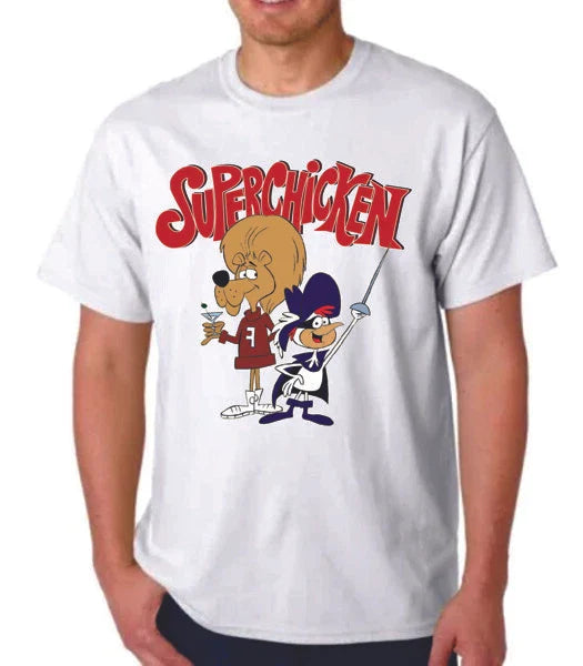 SUPER CHICKEN T-SHIRT - Cartoon JAY WARD Cereal  Quisp HANNA BARBERA RELATED Unisex T-shirt, Sweatshirt, Hoodie, Long Sleeve Tee - T-Shirt, Sweatshirt, Hoodie