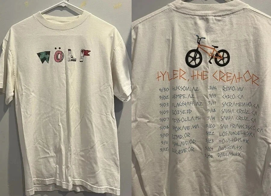 Tyler the Creator Wolf Album Tour concert short sleeve 2 side shirt Unisex T-shirt, Sweatshirt, Hoodie, Long Sleeve Tee - T-Shirt, Sweatshirt, Hoodie