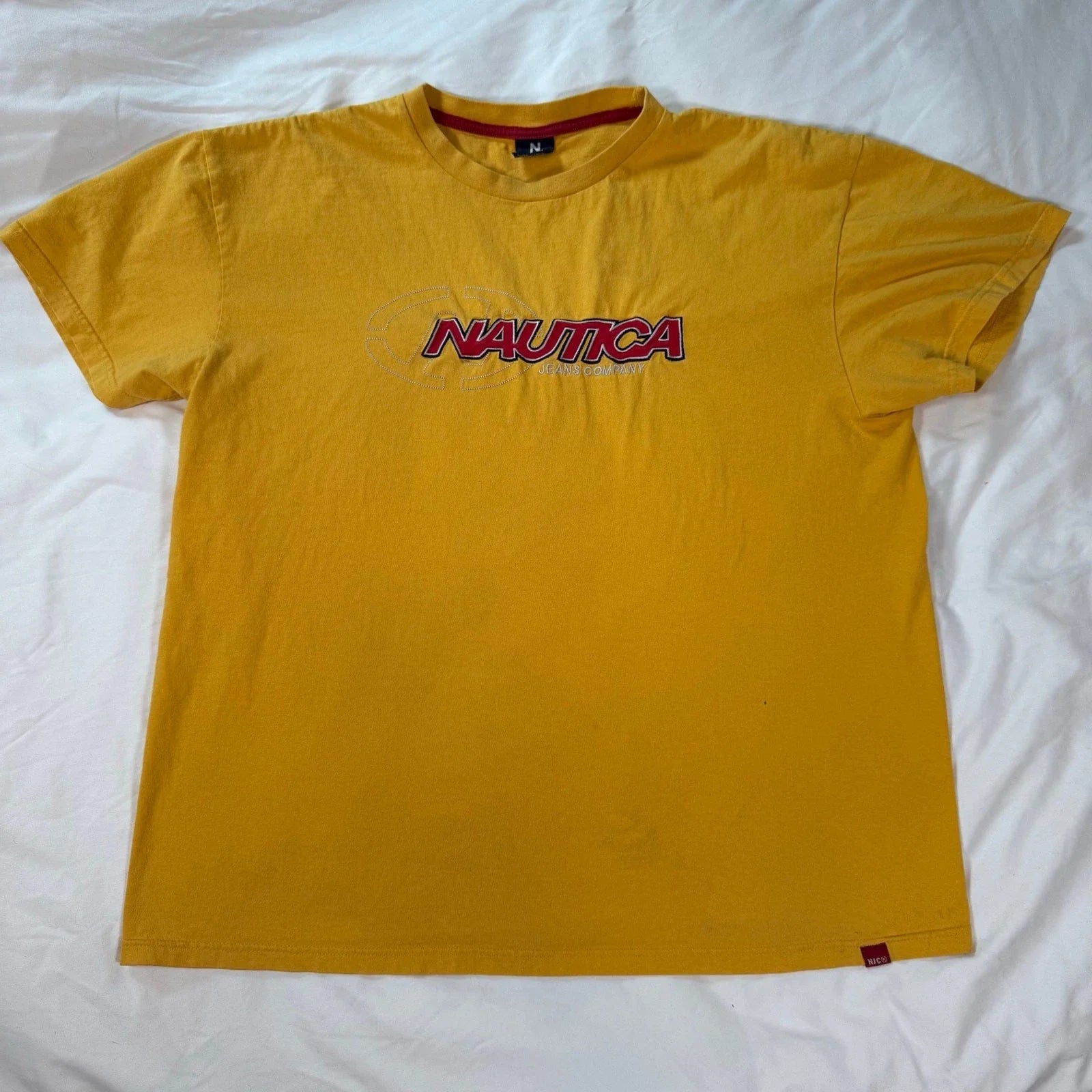 Vintage Y2K Nautica Jeans Company T-shirt 100% cotton size XL Unisex T-shirt, Sweatshirt, Hoodie, Long Sleeve Tee - T-Shirt, Sweatshirt, Hoodie