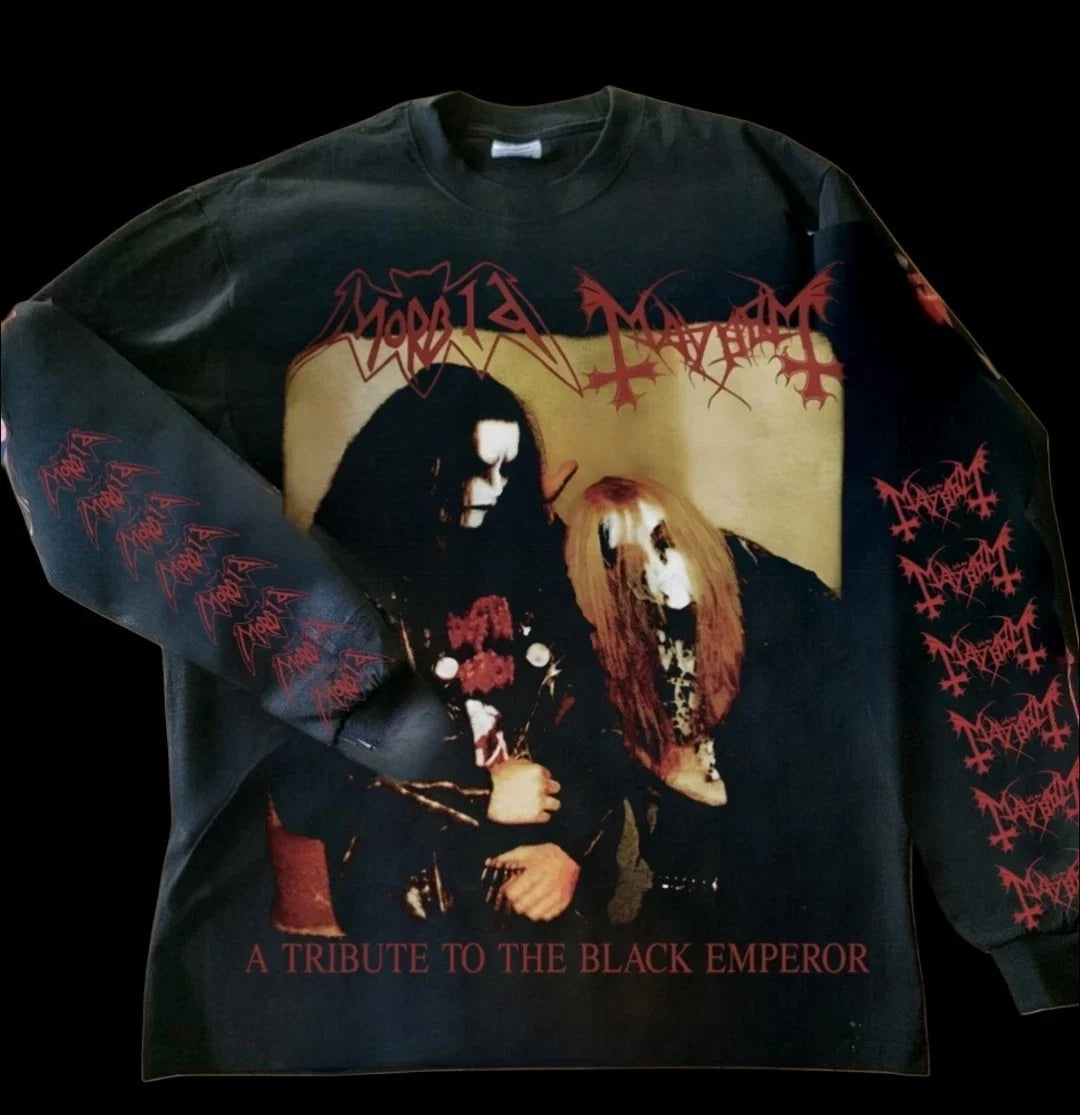 MAYHEM MORBID LONG SLEEVE MODERN ON PREMIUM HEAVYWEIGHT T SHIRT Unisex T-shirt, Sweatshirt, Hoodie, Long Sleeve Tee - T-Shirt, Sweatshirt, Hoodie