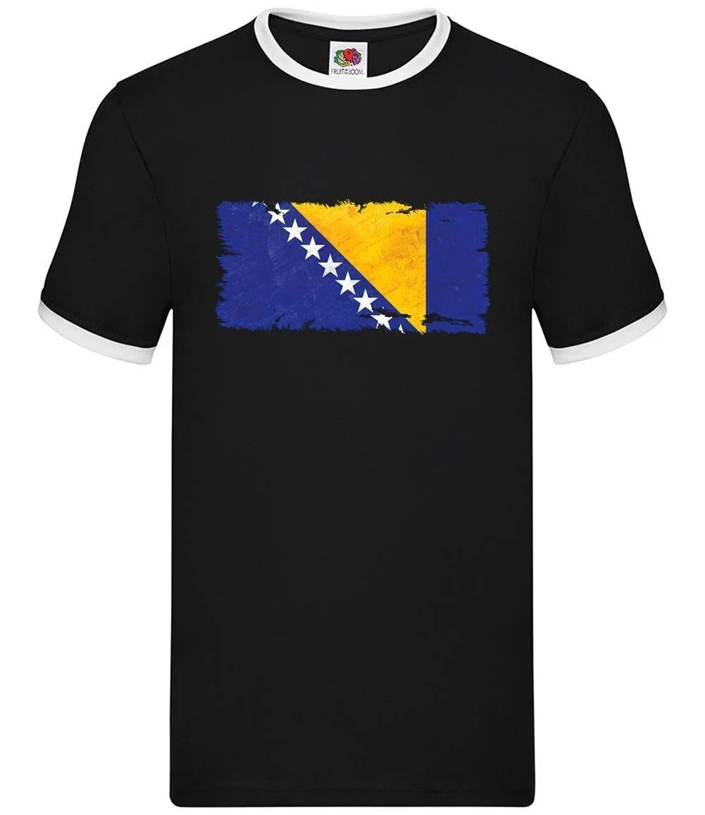 Bosnia E Erzegovina Grunge Stile Bandiera - Uomo Suoneria - Bosniaco Love Live Unisex T-shirt, Sweatshirt, Hoodie, Long Sleeve Tee - T-Shirt, Sweatshirt, Hoodie