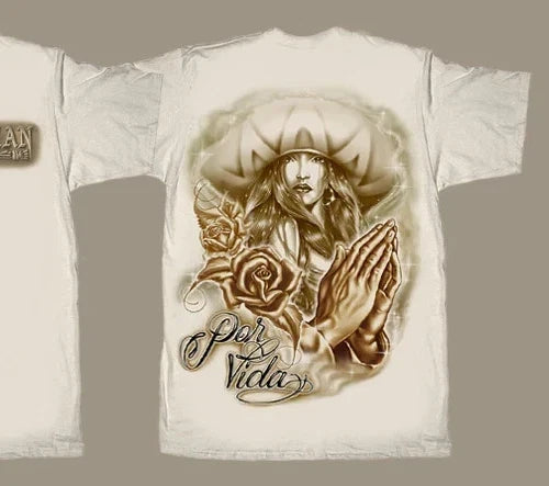 Aztlan T Tee Shirt Lowrider Por Vida DGA Unisex T-shirt, Sweatshirt, Hoodie, Long Sleeve Tee - T-Shirt, Sweatshirt, Hoodie