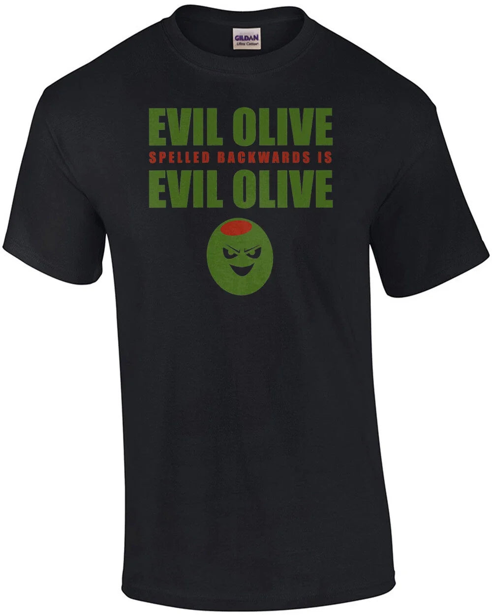 Evil Olive Spelled Backwards is Evil Olive - Funny T-Shirt Unisex T-shirt, Sweatshirt, Hoodie, Long Sleeve Tee - T-Shirt, Sweatshirt, Hoodie