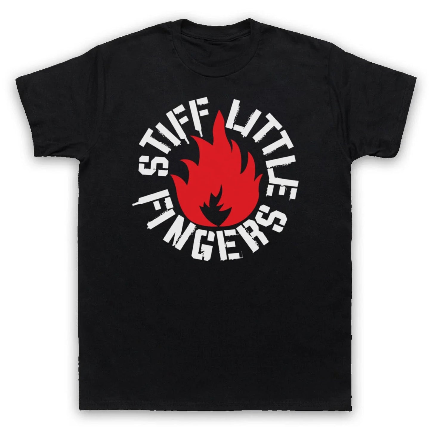 INFLAMMABLE UNOFFICIAL STIFF LITTLE FINGERS FLAME LOGO MENS & WOMENS T-SHIRT Unisex T-shirt, Sweatshirt, Hoodie, Long Sleeve Tee - T-Shirt, Sweatshirt, Hoodie