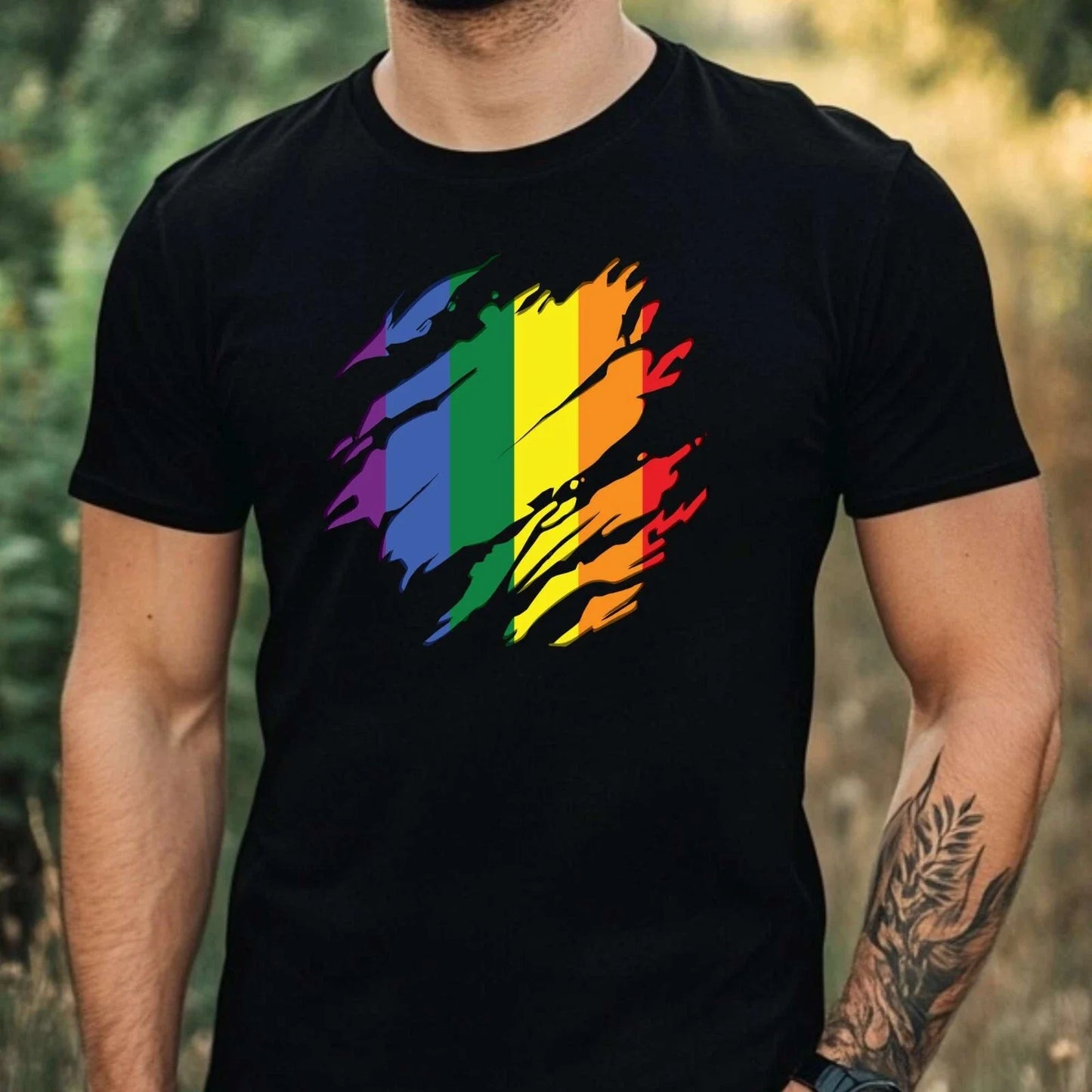 Mens Pride Month Motif Cotton T-Shirt Size XS to 5XL Unisex T-shirt, Sweatshirt, Hoodie, Long Sleeve Tee - T-Shirt, Sweatshirt, Hoodie