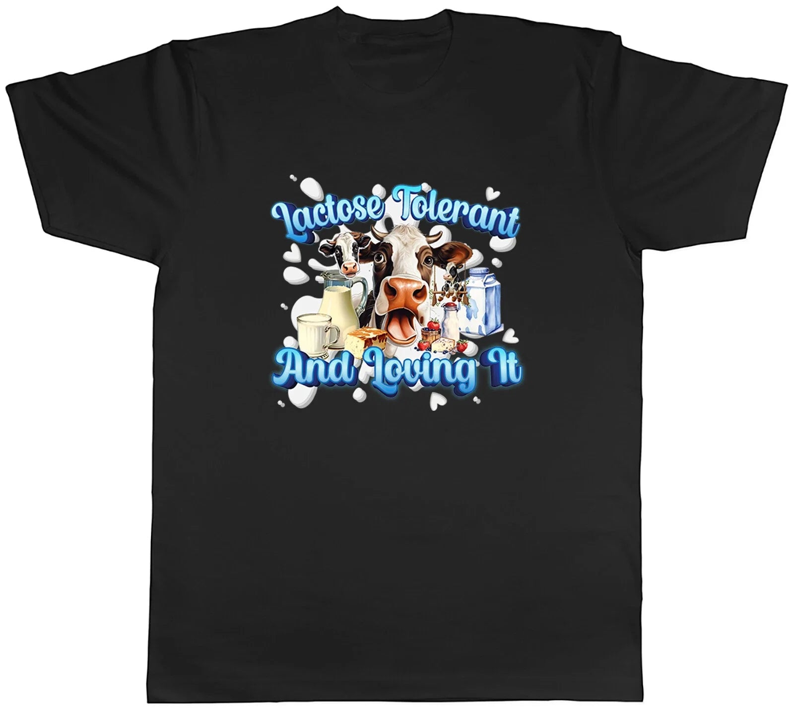 Lactose Intolerant Funny Mens T-Shirt Loving It Diary Milk Cow Tee Gift Unisex T-shirt, Sweatshirt, Hoodie, Long Sleeve Tee - T-Shirt, Sweatshirt, Hoodie