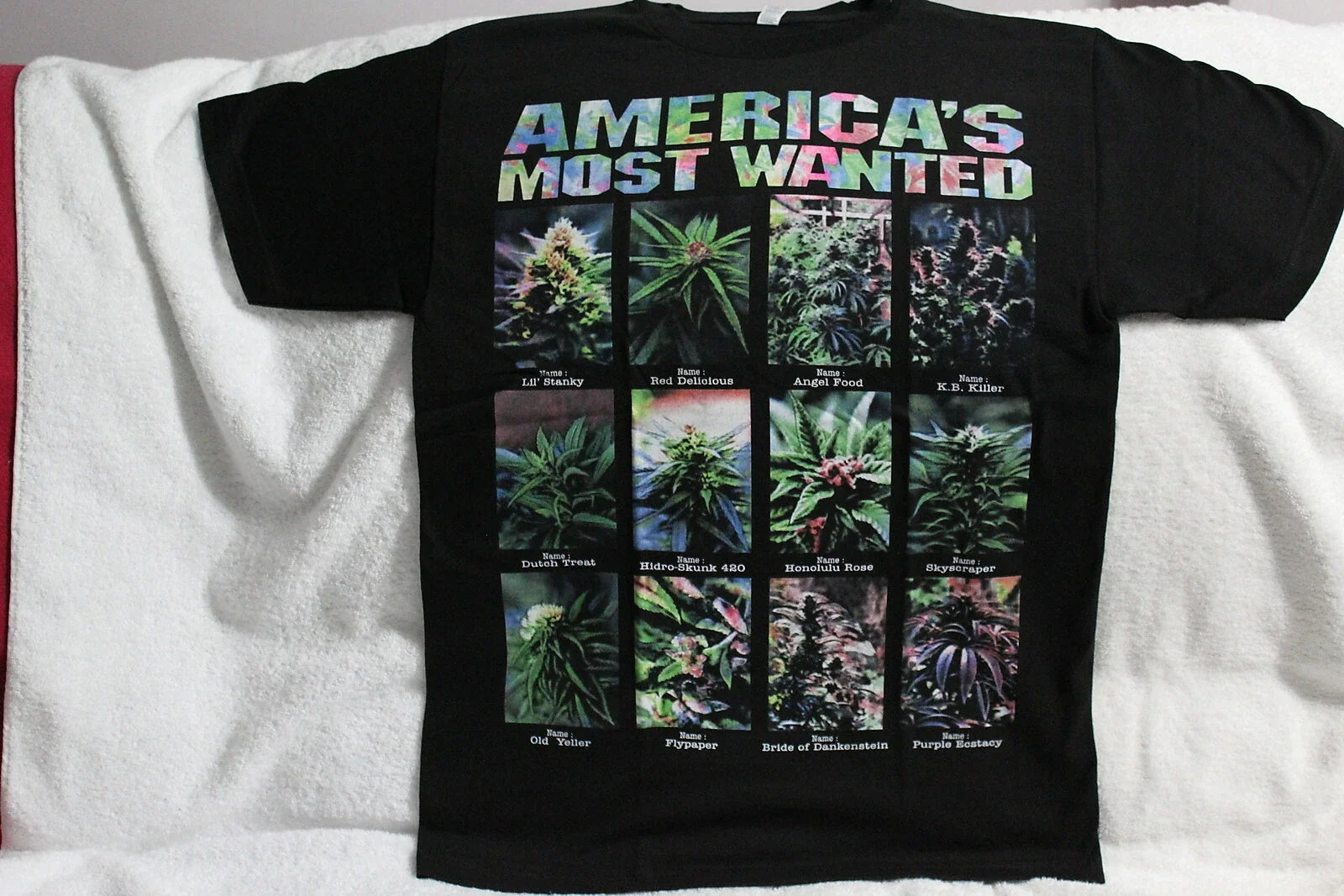 MARIJUANA AMERICA'S MOST WANTED WEED CANNABIS KUSH T-SHIRT Unisex T-shirt, Sweatshirt, Hoodie, Long Sleeve Tee - T-Shirt, Sweatshirt, Hoodie