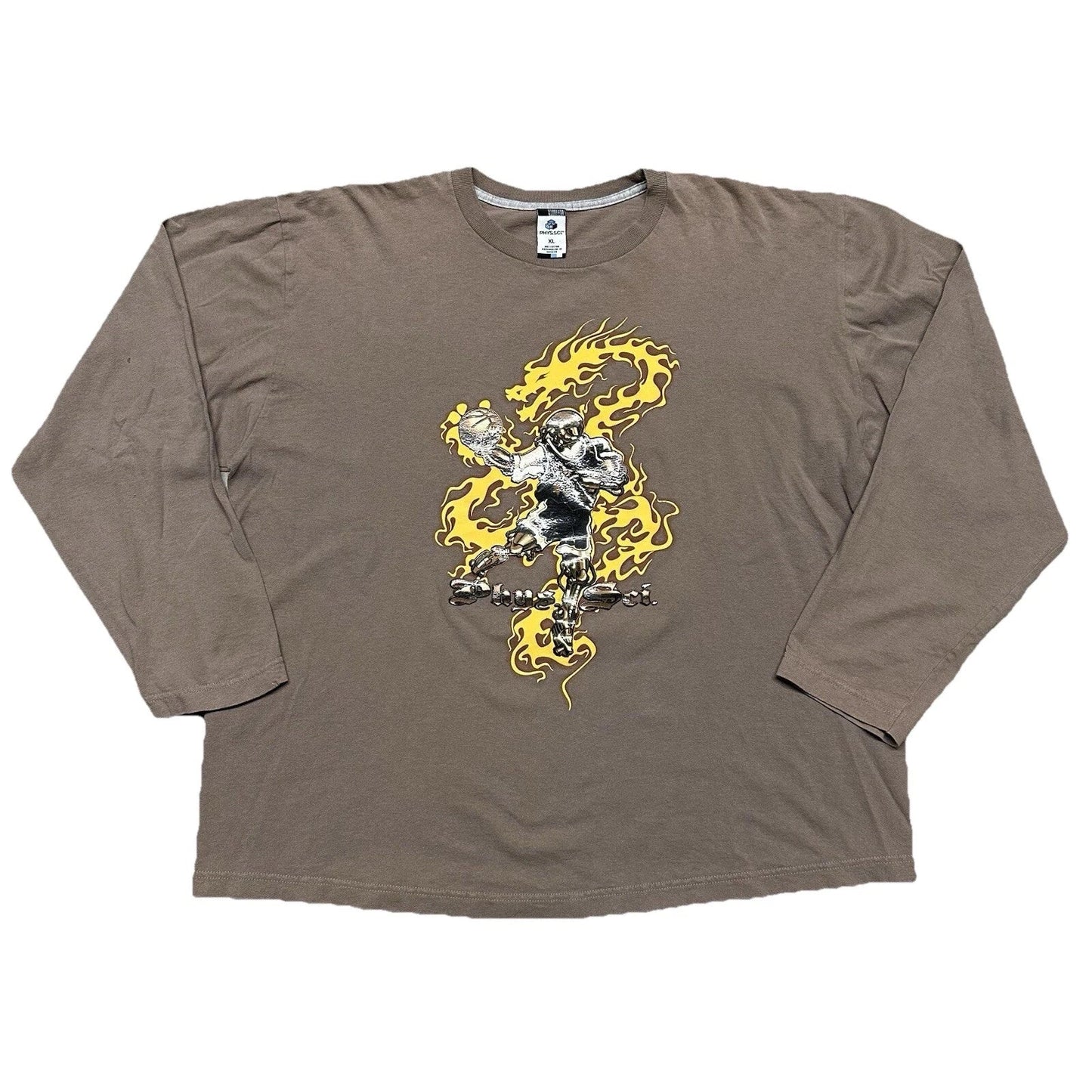 VTG Phys Sci Shirt Mens XLarge Flames Y2K Basketball Goth Grunge Jesse Pinkman Unisex T-shirt, Sweatshirt, Hoodie, Long Sleeve Tee - T-Shirt, Sweatshirt, Hoodie