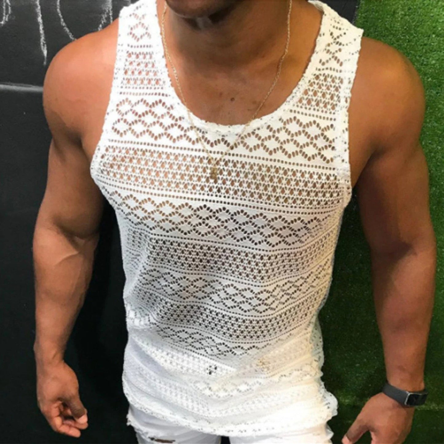 Men Lace Shirt Stylish Breathable Vest For Summer Casual Wear Recommended BUU Unisex T-shirt, Sweatshirt, Hoodie, Long Sleeve Tee - T-Shirt, Sweatshirt, Hoodie