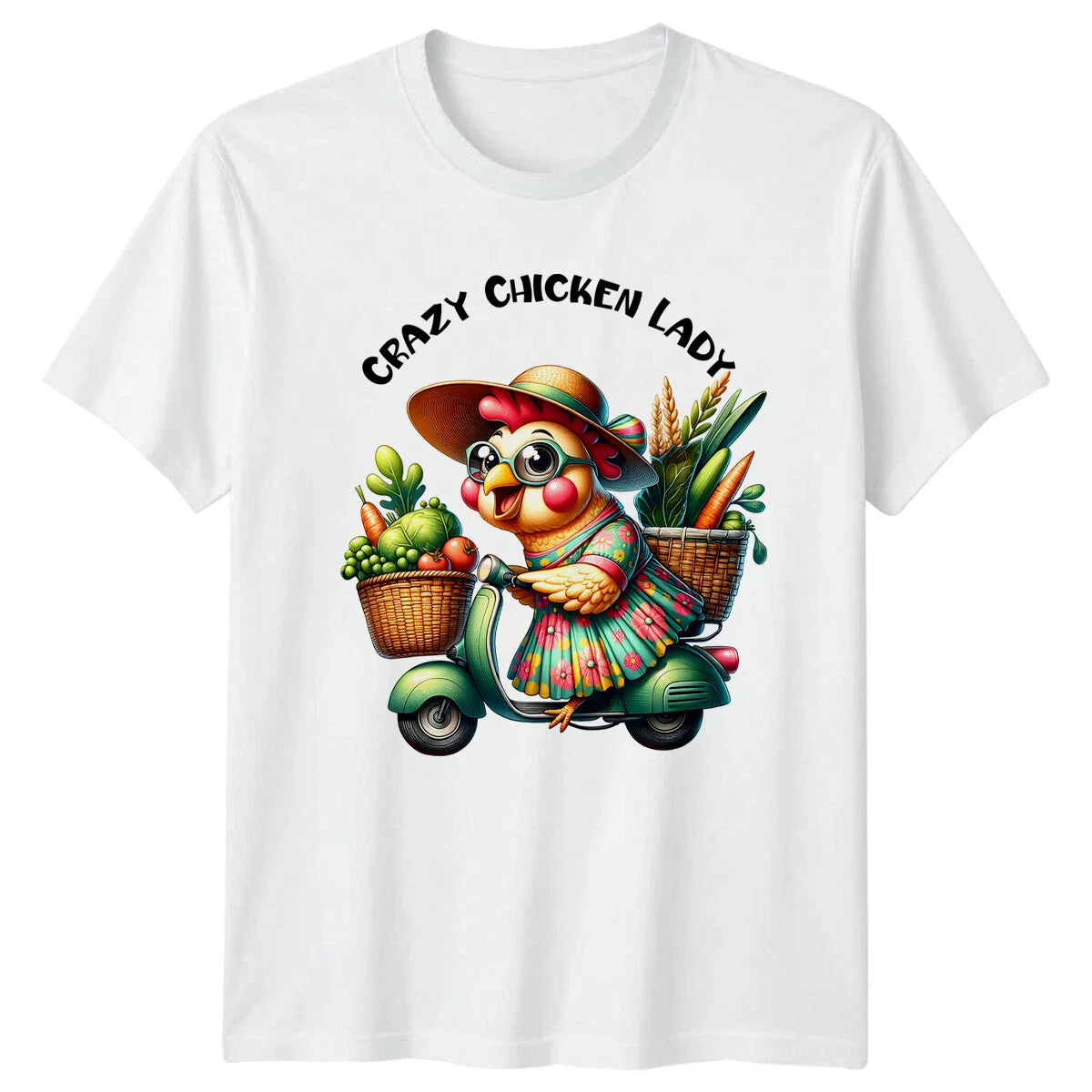 Crazy Chicken Lady Chicken Mens T-Shirt Ladies Tee Graphic Unisex Top Unisex T-shirt, Sweatshirt, Hoodie, Long Sleeve Tee - T-Shirt, Sweatshirt, Hoodie