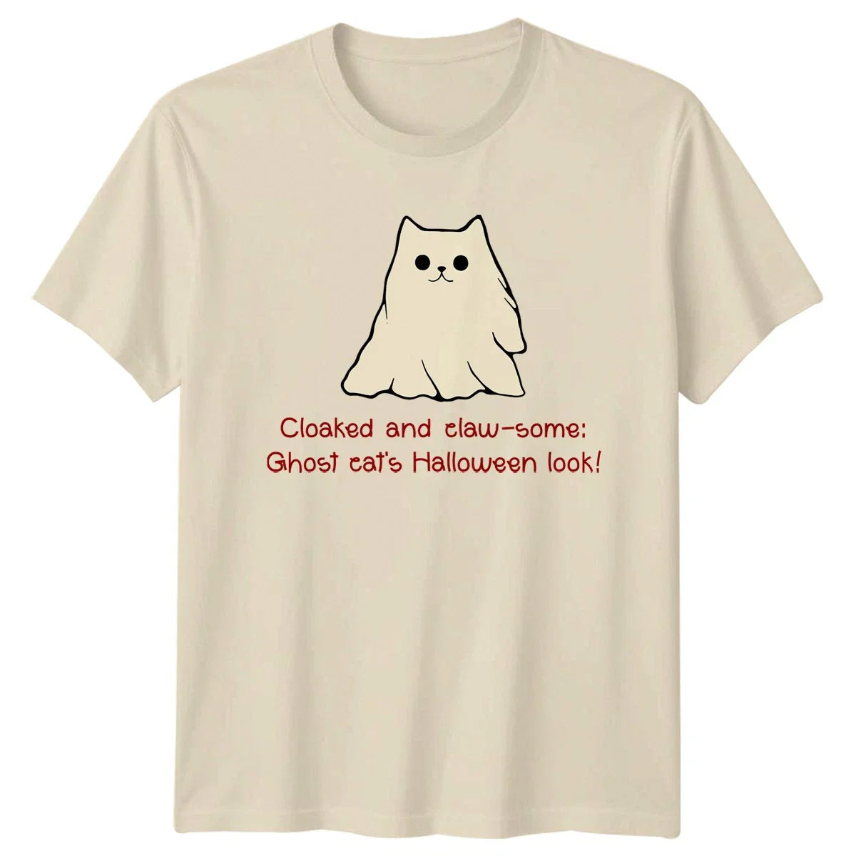 Cloaked And Claw Some Ghost Cats T-Shirt Halloween Gift For Him And Her Unisex T-shirt, Sweatshirt, Hoodie, Long Sleeve Tee - T-Shirt, Sweatshirt, Hoodie
