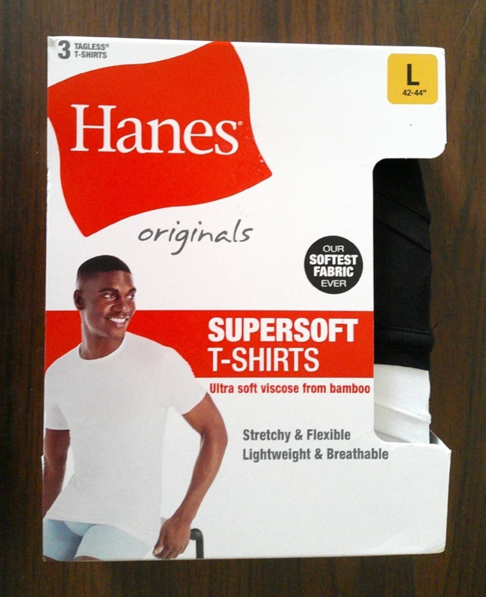 New 3 Mens Hanes Supersoft Crew Neck T-Shirts Size Large Undershirts Unisex T-shirt, Sweatshirt, Hoodie, Long Sleeve Tee - T-Shirt, Sweatshirt, Hoodie