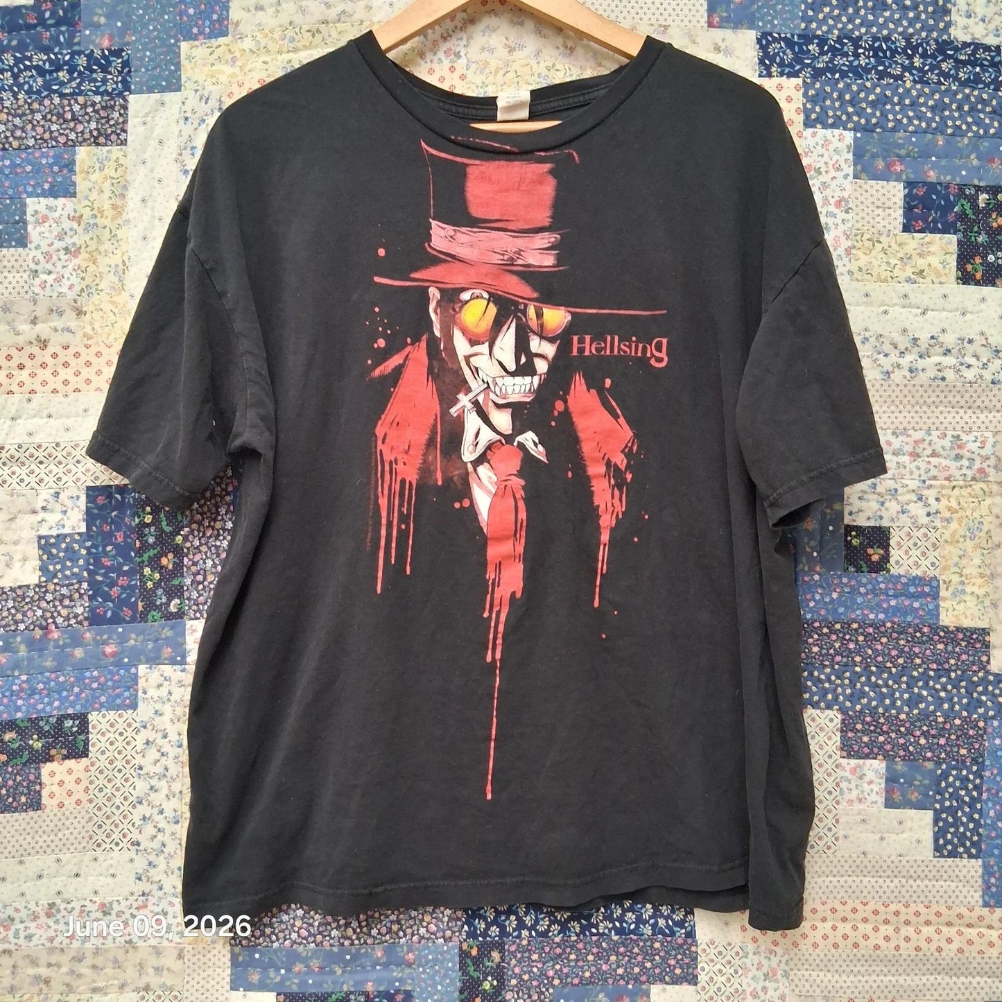Vintage 2000s Hellsing Anime T Shirt Alucard Graphic Tee Black Size XL Y2K Manga Unisex T-shirt, Sweatshirt, Hoodie, Long Sleeve Tee - T-Shirt, Sweatshirt, Hoodie