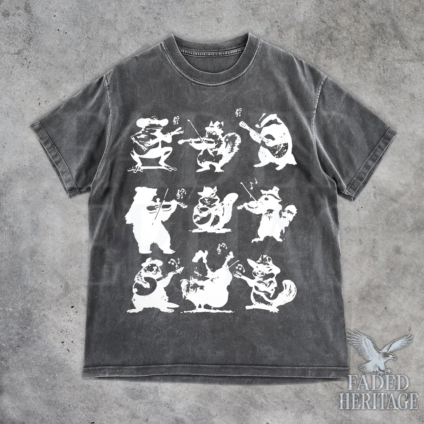 Animal Musicians 90s Tattoo T-Shirt, Retro Bear Guitar Tee, Cute Frog T-Shirt Unisex T-shirt, Sweatshirt, Hoodie, Long Sleeve Tee - T-Shirt, Sweatshirt, Hoodie