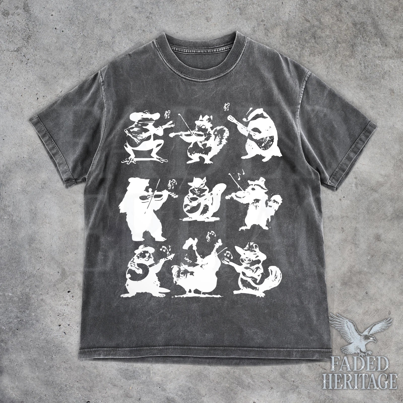 Animal Musicians 90s Tattoo T-Shirt, Retro Bear Guitar Tee, Cute Frog T-Shirt Unisex T-shirt, Sweatshirt, Hoodie, Long Sleeve Tee - T-Shirt, Sweatshirt, Hoodie