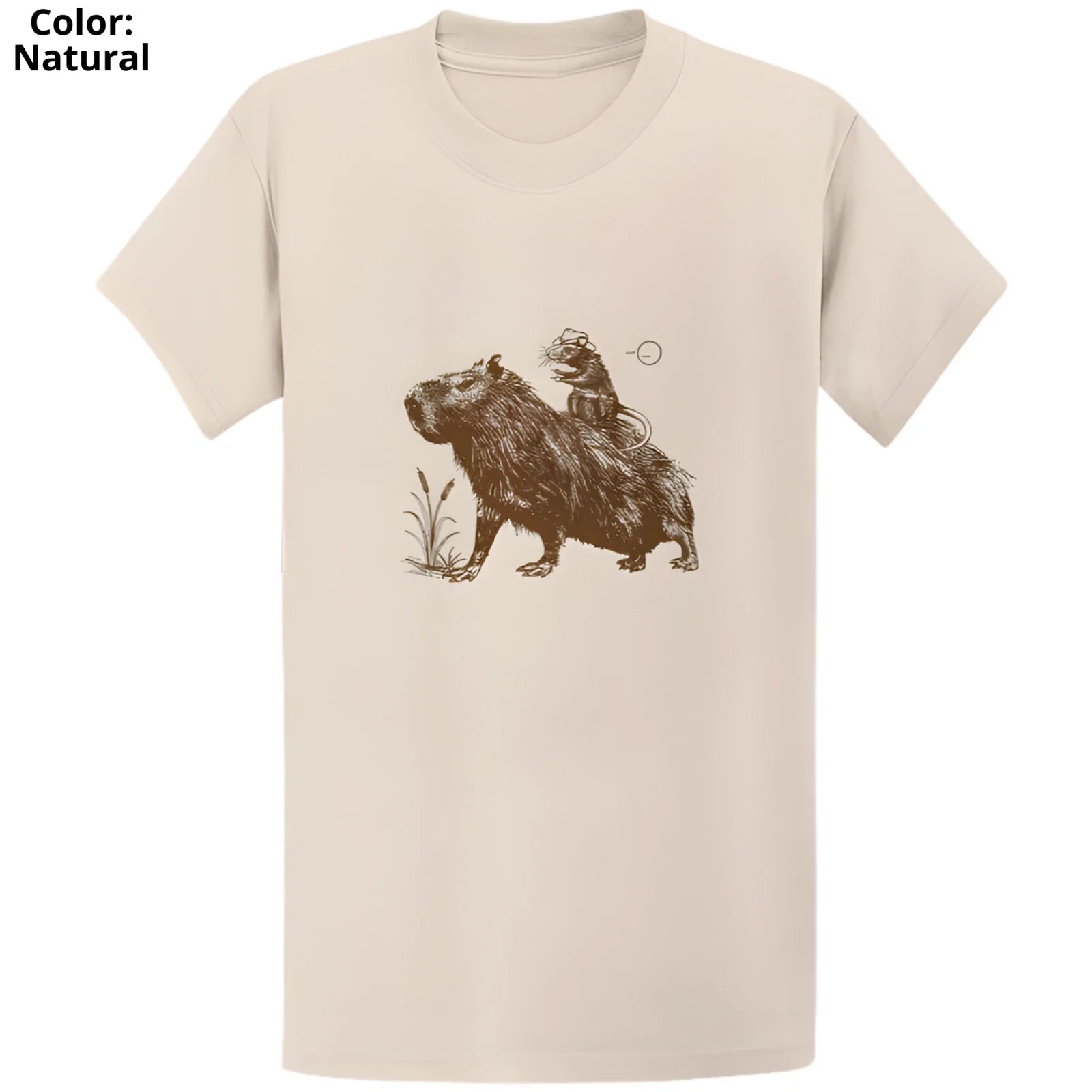 Gildan 5000 Cowboy Capybara Vintage T-Shirt - Funny Western Rodent Gift Tee Unisex T-shirt, Sweatshirt, Hoodie, Long Sleeve Tee - T-Shirt, Sweatshirt, Hoodie