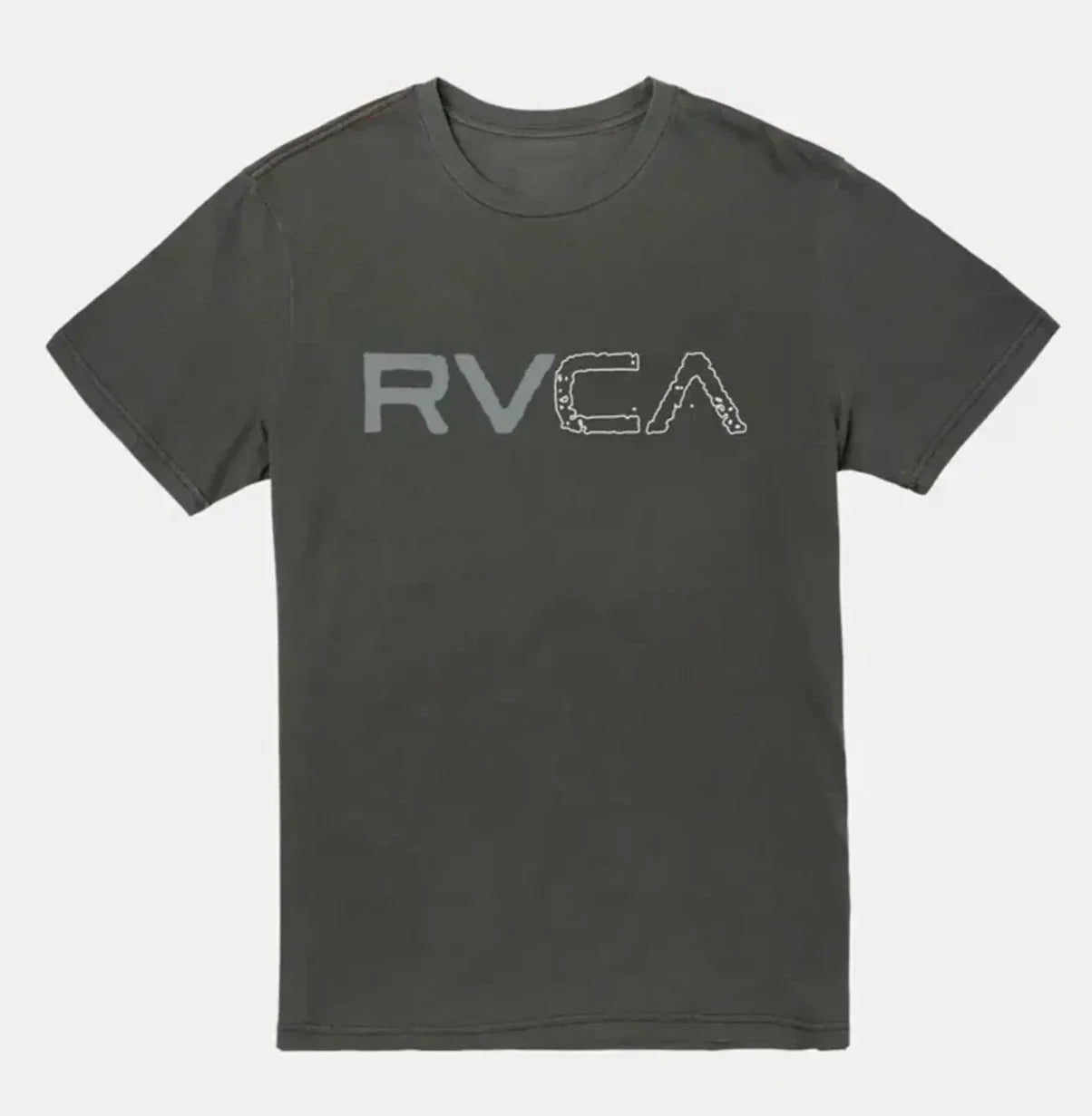 RVCA Split Path T-Shirt Large Mens Pigment Dye Grey Short Sleeve NWT Unisex T-shirt, Sweatshirt, Hoodie, Long Sleeve Tee - T-Shirt, Sweatshirt, Hoodie