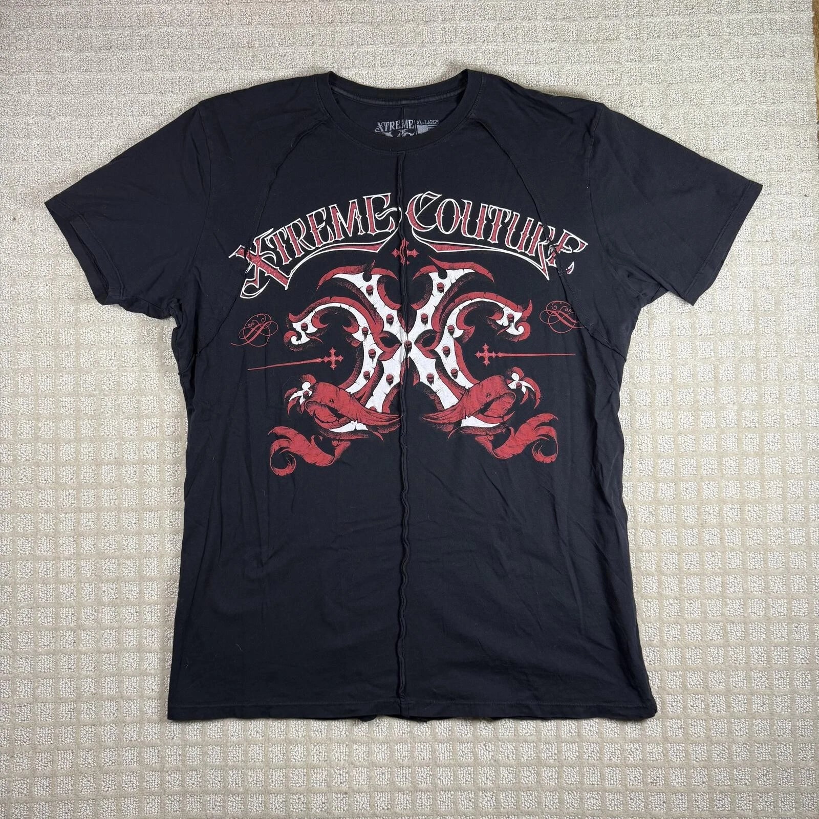 Y2K Xtreme Couture Skull T Shirt Size 2XL Unisex T-shirt, Sweatshirt, Hoodie, Long Sleeve Tee - T-Shirt, Sweatshirt, Hoodie