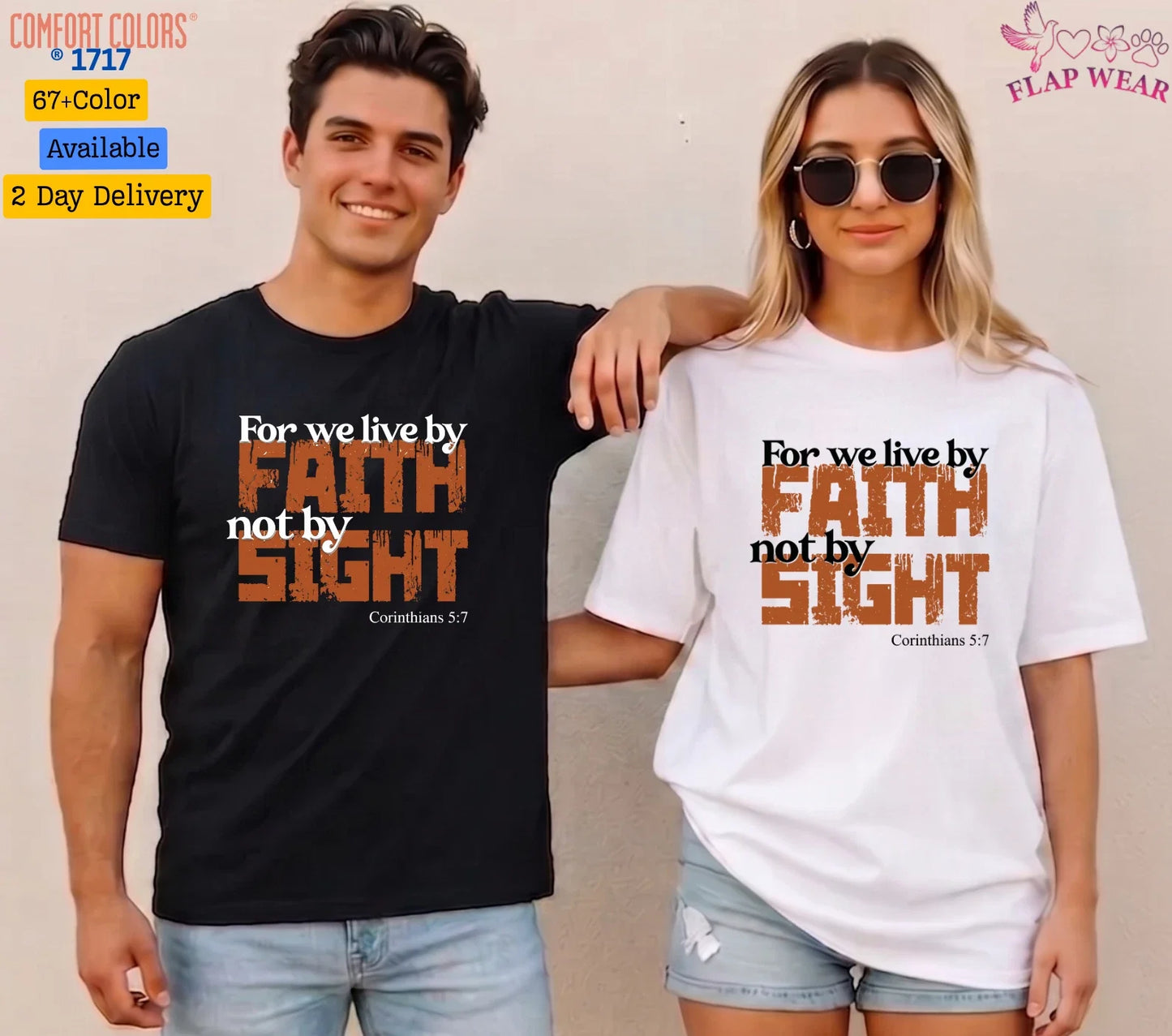 Unisex For We Live By Faith T-Shirt, Men T shirt,Women T shirt Gift ReligionTop Unisex T-shirt, Sweatshirt, Hoodie, Long Sleeve Tee - T-Shirt, Sweatshirt, Hoodie