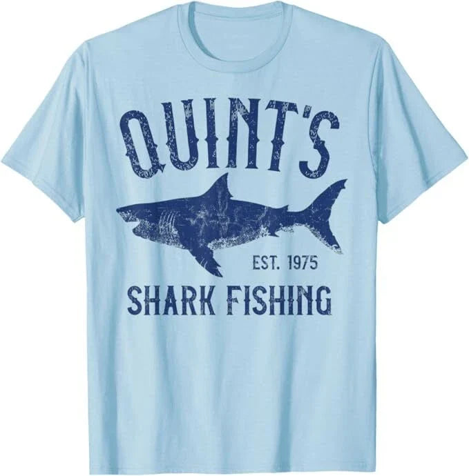 Vintage Quint's Shark Fishing 1975 Retro T-Shirt, Size S-5XL Unisex T-shirt, Sweatshirt, Hoodie, Long Sleeve Tee - T-Shirt, Sweatshirt, Hoodie