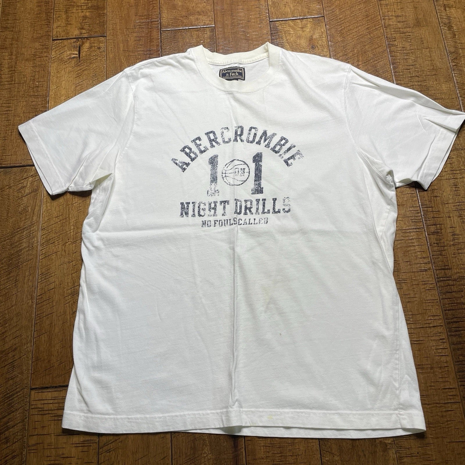 Y2K Abercrombie & Fitch T Shirt Mens XL White Basketball  No Fouls Called Muscle Unisex T-shirt, Sweatshirt, Hoodie, Long Sleeve Tee - T-Shirt, Sweatshirt, Hoodie
