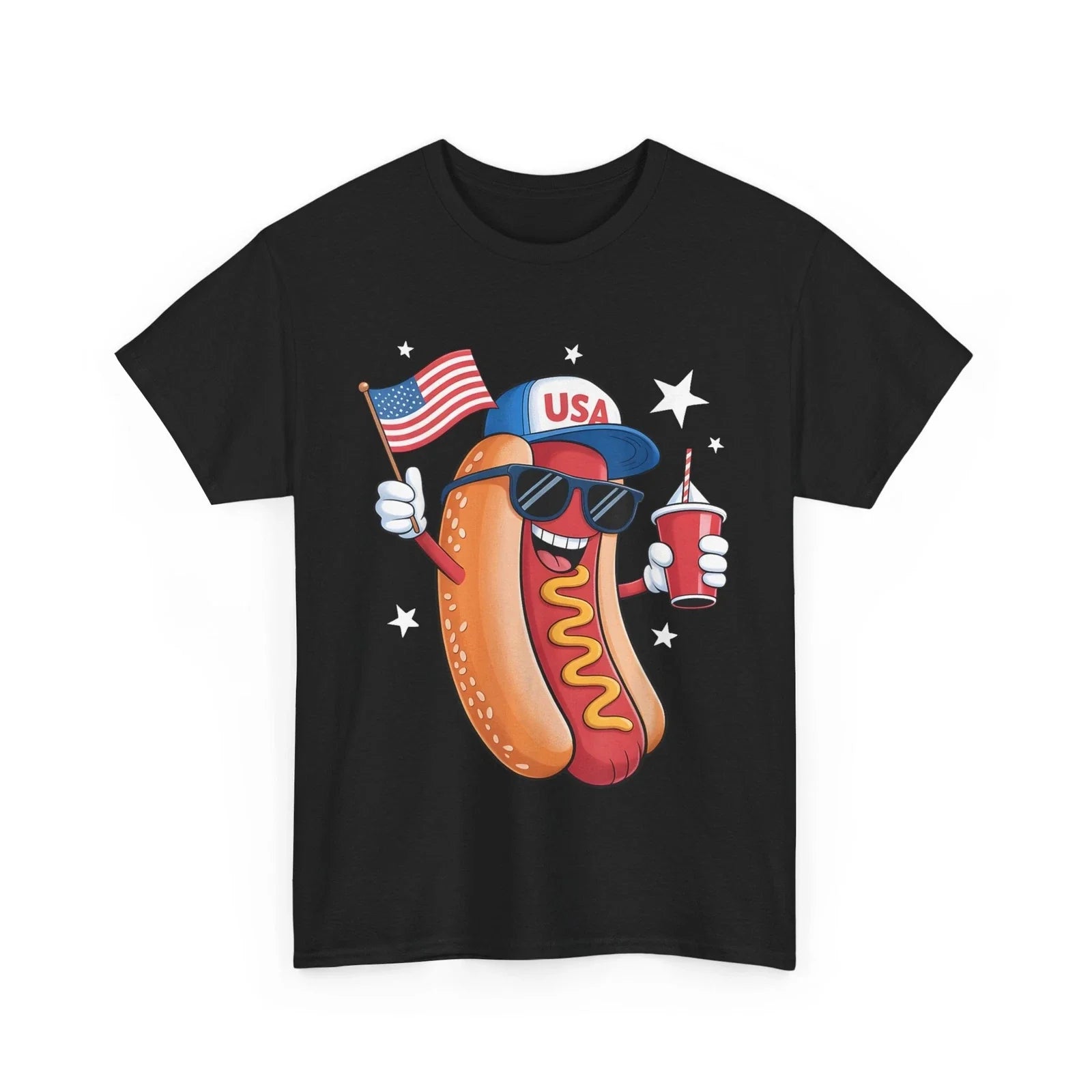 4th of July T-Shirt, 4th of July Hotdog Funny Fourth of July USA Flag T-Shirt Unisex T-shirt, Sweatshirt, Hoodie, Long Sleeve Tee - T-Shirt, Sweatshirt, Hoodie