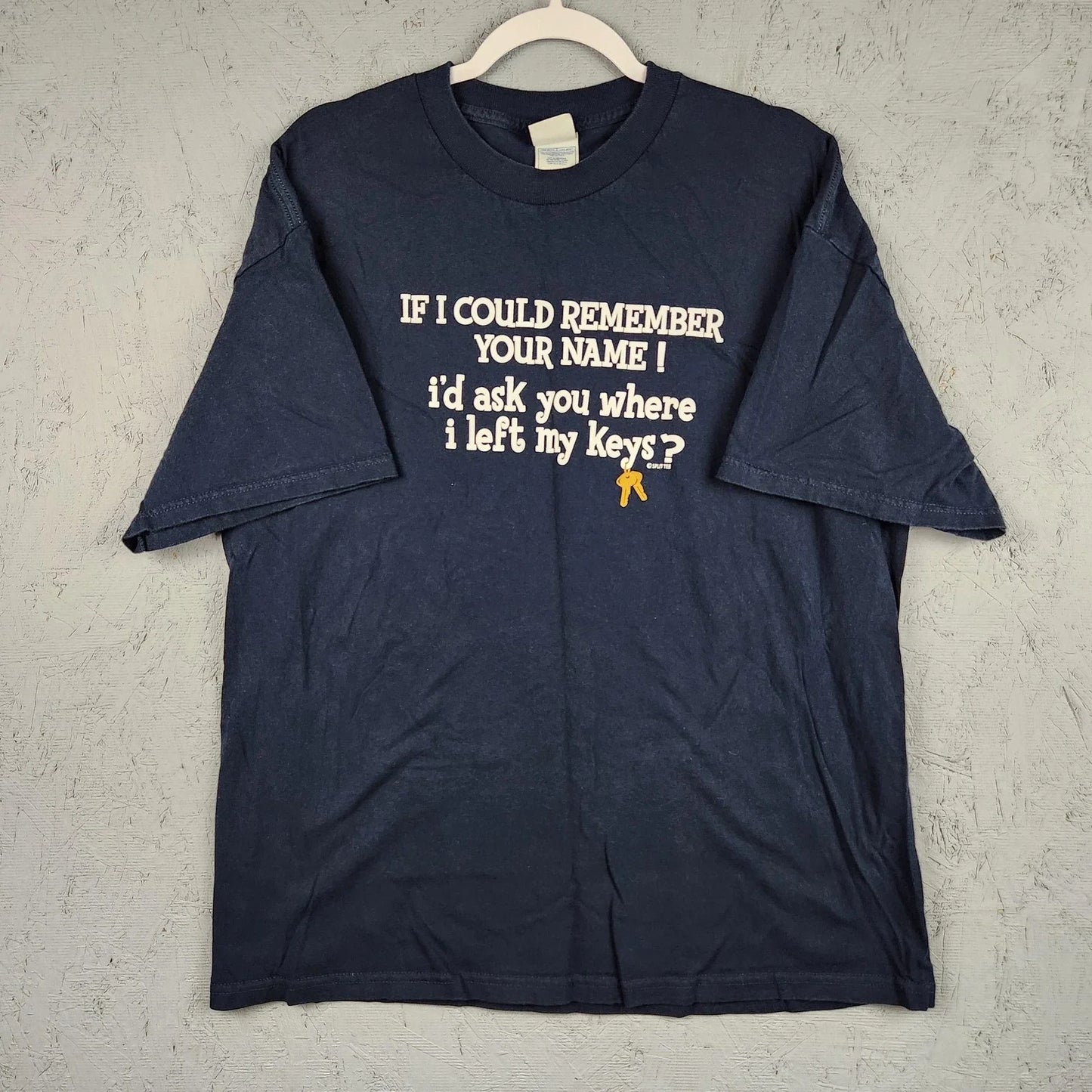 Vintage Funny Graphic Shirt Mens XL If I Could Remember Name Keys Tee Joke Humor Unisex T-shirt, Sweatshirt, Hoodie, Long Sleeve Tee - T-Shirt, Sweatshirt, Hoodie