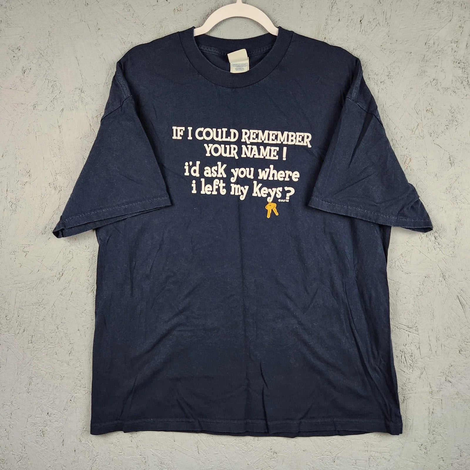 Vintage Funny Graphic Shirt Mens XL If I Could Remember Name Keys Tee Joke Humor Unisex T-shirt, Sweatshirt, Hoodie, Long Sleeve Tee - T-Shirt, Sweatshirt, Hoodie